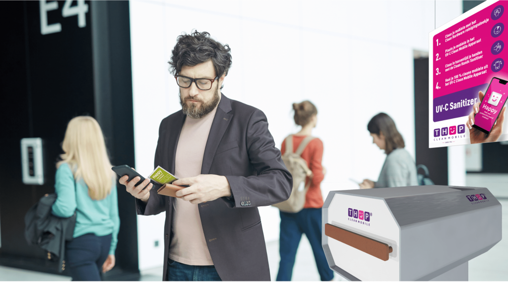 THP Clean Mobile UV-C desinfectie apparaat voor veilige reiniging van devices
