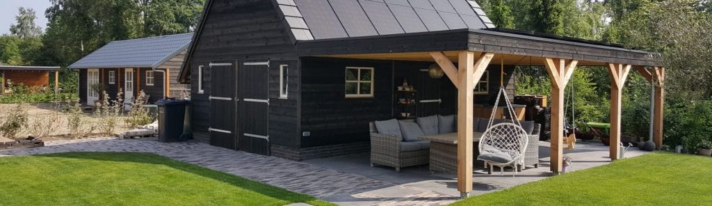 Showroom houten tuinhuis op maat - professioneel ontwerp door Fries Houtbouw
