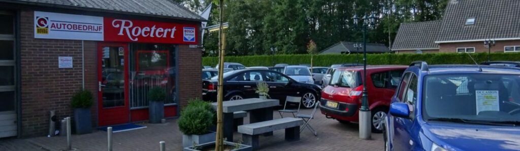 Voorkant Autobedrijf Roetert aan Langschoten 58 in Loenen