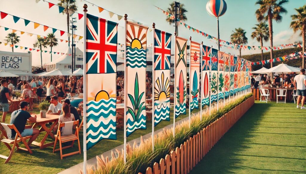 Beachvlaggen voor bedrijfspromotie met logo, opvallend design voor evenementen en marketing campagnes