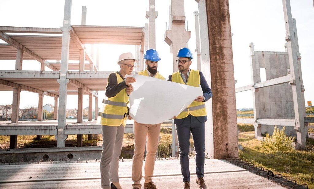 Vakman werkt aan bouwfundament als metafoor voor levenslessen van de bouw